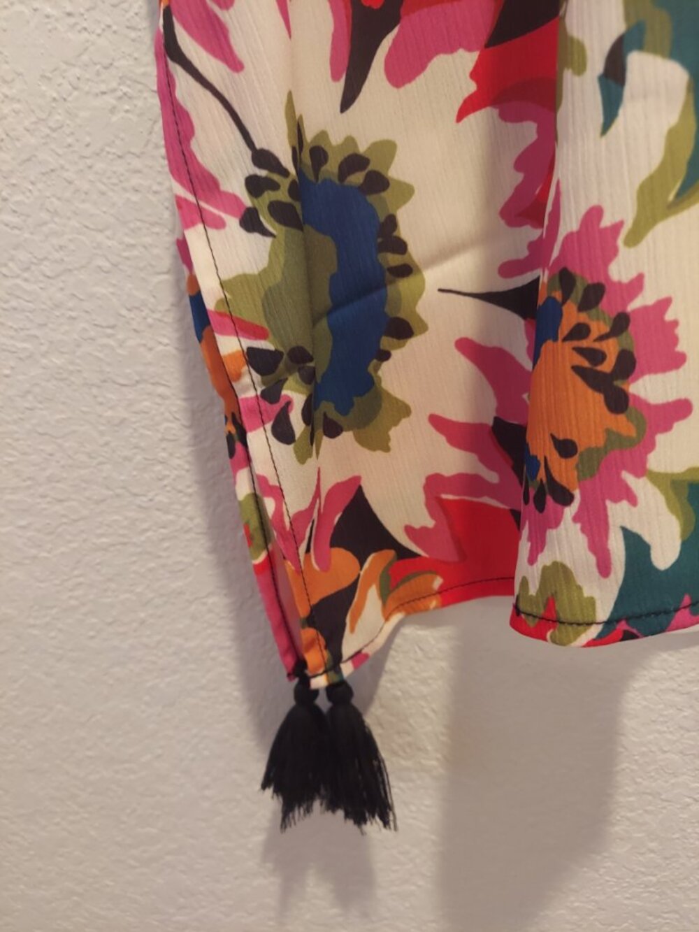 Beach Scene Collection Floral Kaftan Cover Up NWT Vibrant Tassel Swim - Picture 5 of 7